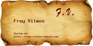 Frey Vilmos névjegykártya