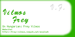 vilmos frey business card